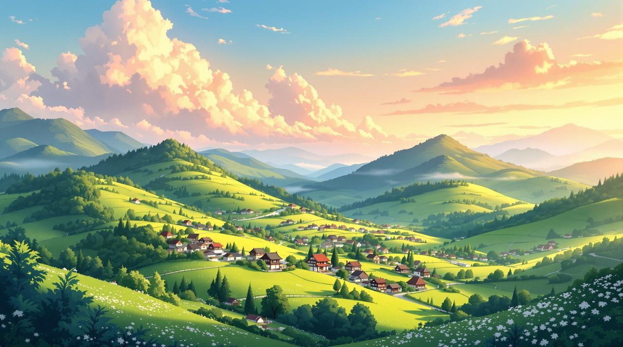 免费短剧治愈动画作品《晨露微光》 - 乡村生活